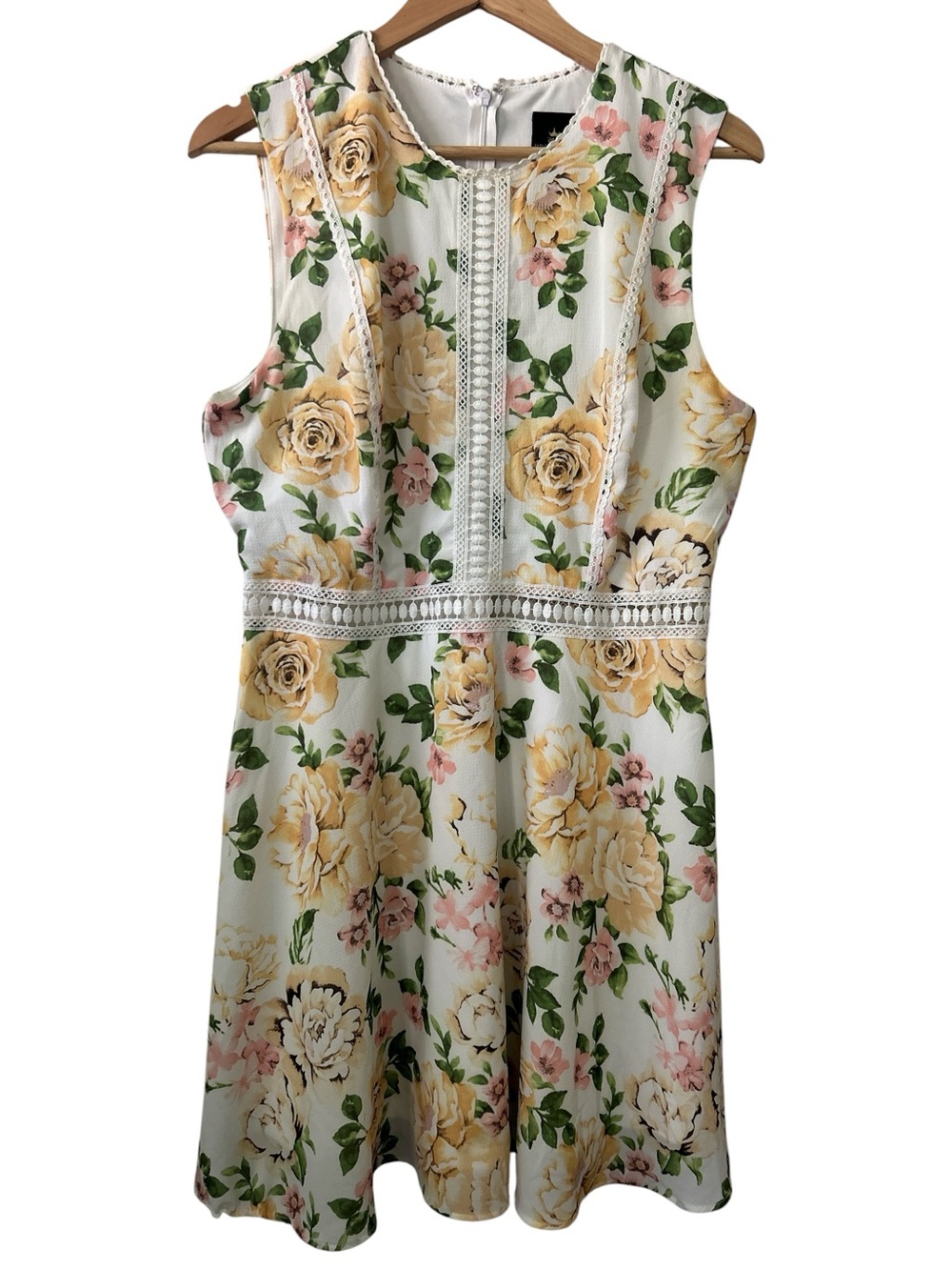 Disney Princess Floral Sleeveless Dress Crochet Lace Women’s XL Girlhoodcore